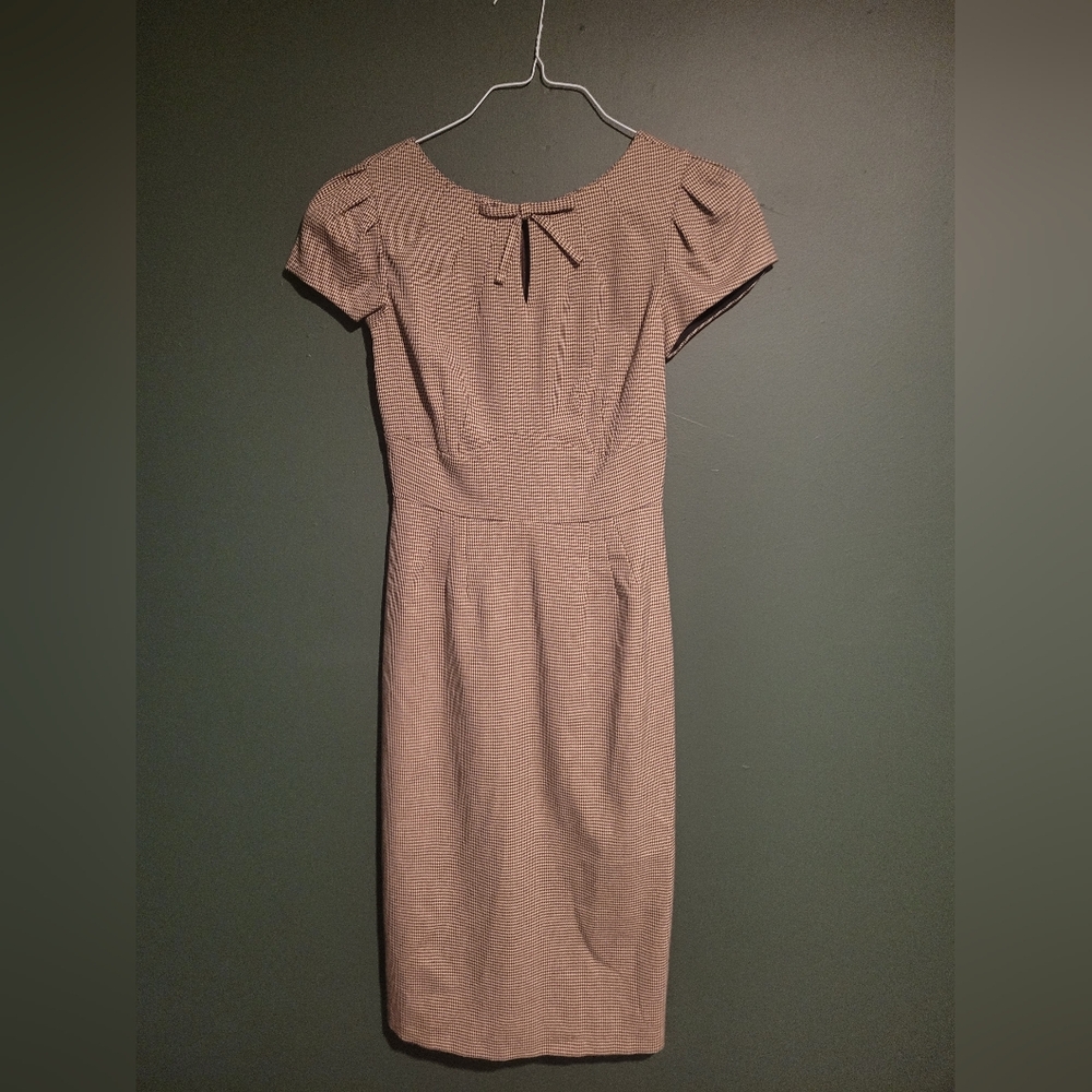 Stop Staring Black and Cream Sheath Midi Dress
